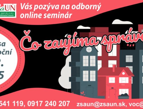 Už 19. 02. 2025 sa uskutoční online odborný seminár “Čo zaujíma správcov 2025”