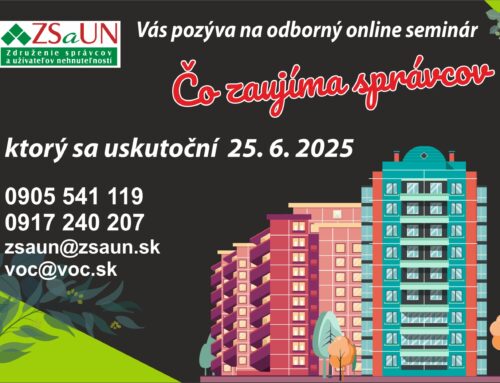 Online seminár ČO ZAUJÍMA SPRÁVCOV 2025 znova v júni!